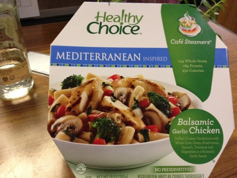 Healthy Choice Balsamic Garlic Chicken, before