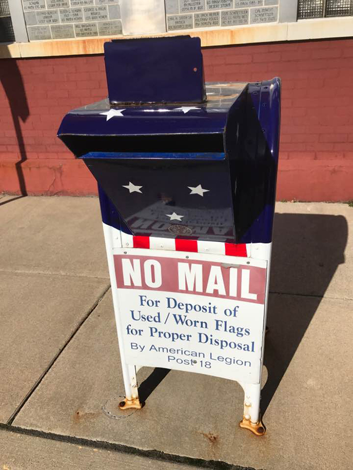 Flag disposal